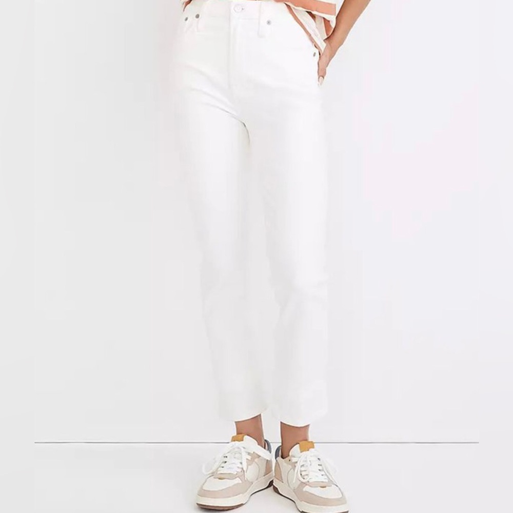 Madewell tile white curvy perfect skinny jeans size 32